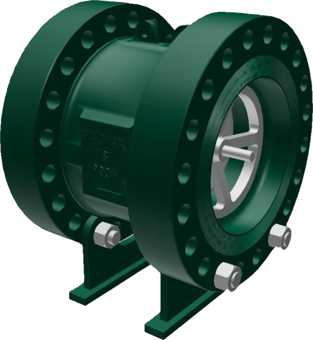 Axial flow non-slam check valve